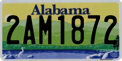 AL license plate 2AM1872