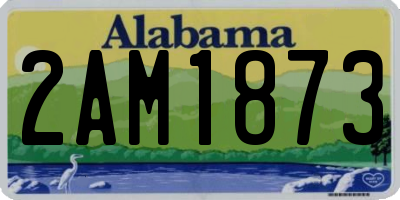 AL license plate 2AM1873