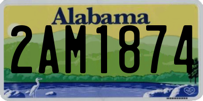 AL license plate 2AM1874