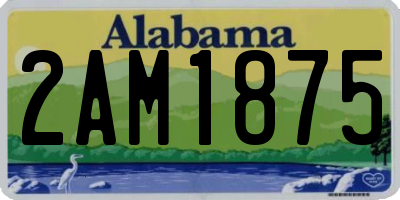 AL license plate 2AM1875