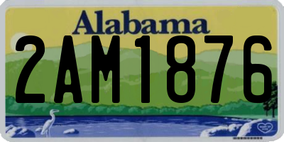 AL license plate 2AM1876
