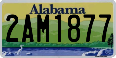 AL license plate 2AM1877