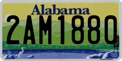 AL license plate 2AM1880