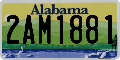 AL license plate 2AM1881