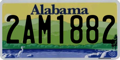 AL license plate 2AM1882