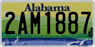 AL license plate 2AM1887