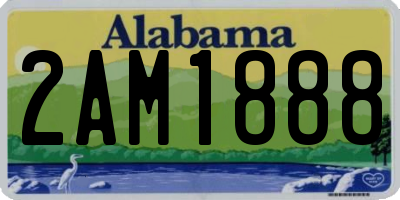 AL license plate 2AM1888