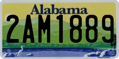AL license plate 2AM1889