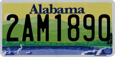 AL license plate 2AM1890
