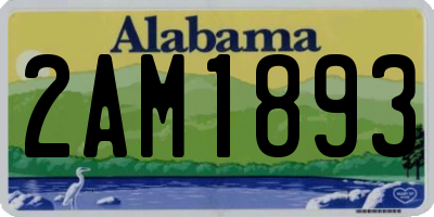 AL license plate 2AM1893