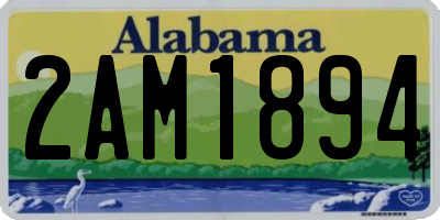 AL license plate 2AM1894