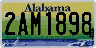 AL license plate 2AM1898