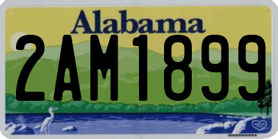 AL license plate 2AM1899