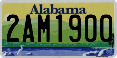AL license plate 2AM1900