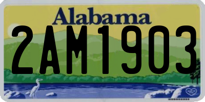 AL license plate 2AM1903