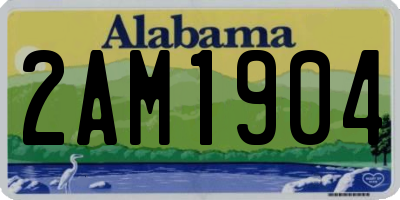AL license plate 2AM1904