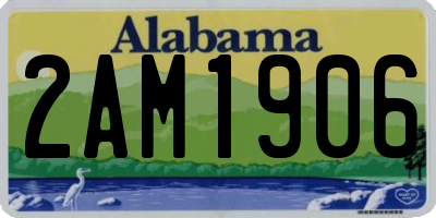 AL license plate 2AM1906