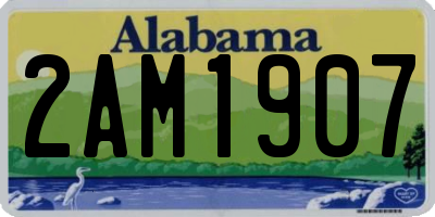 AL license plate 2AM1907