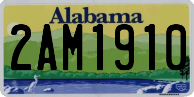 AL license plate 2AM1910