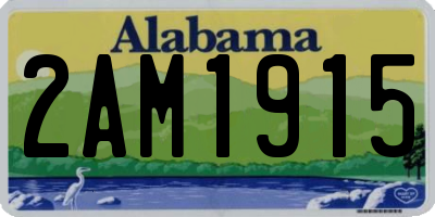 AL license plate 2AM1915