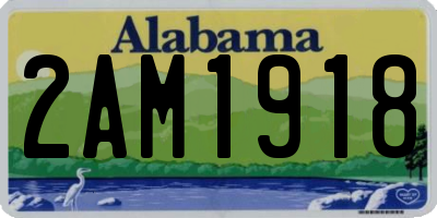 AL license plate 2AM1918