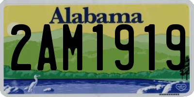 AL license plate 2AM1919