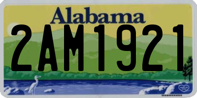 AL license plate 2AM1921