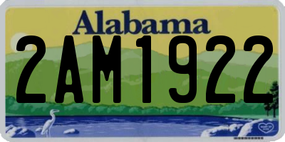 AL license plate 2AM1922