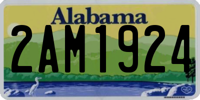 AL license plate 2AM1924