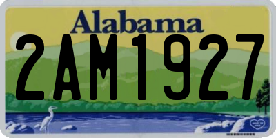 AL license plate 2AM1927