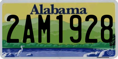 AL license plate 2AM1928