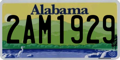 AL license plate 2AM1929