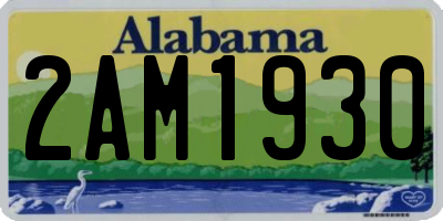 AL license plate 2AM1930
