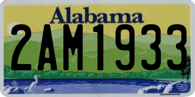 AL license plate 2AM1933