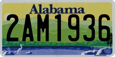 AL license plate 2AM1936
