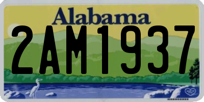 AL license plate 2AM1937