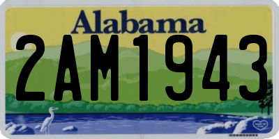 AL license plate 2AM1943