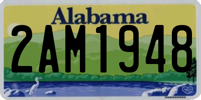 AL license plate 2AM1948