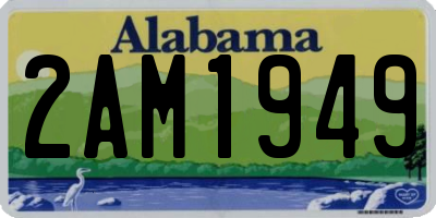 AL license plate 2AM1949