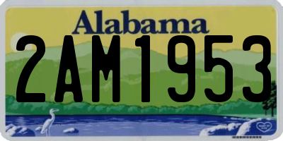 AL license plate 2AM1953