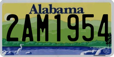 AL license plate 2AM1954