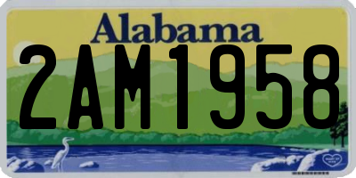 AL license plate 2AM1958