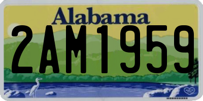 AL license plate 2AM1959
