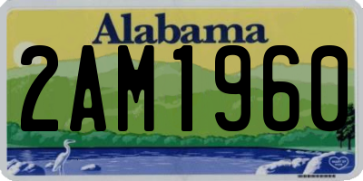 AL license plate 2AM1960
