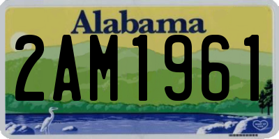 AL license plate 2AM1961