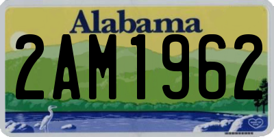 AL license plate 2AM1962