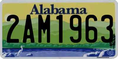 AL license plate 2AM1963