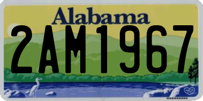 AL license plate 2AM1967