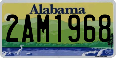 AL license plate 2AM1968
