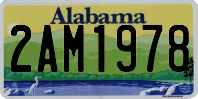AL license plate 2AM1978